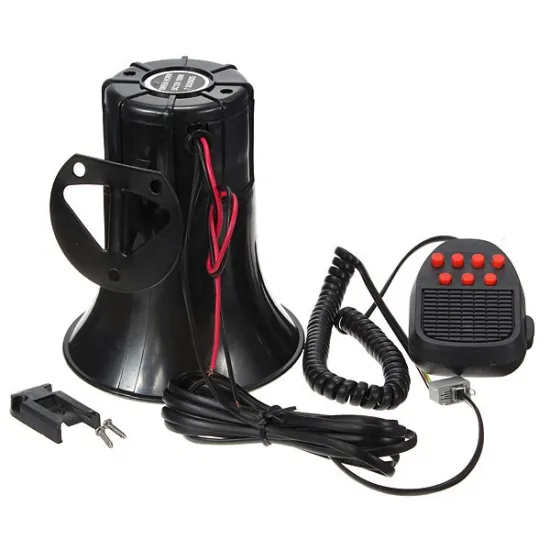 100W 7 Sound Tone Car Motorcycle Truck Home Loud Siren Alarm Loudpeaker Horn