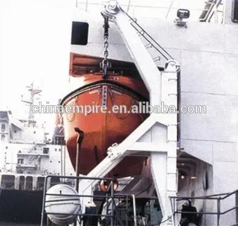 Factory Marine Gravity Luffing Arm Type Lifeboat Davit