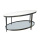 Round Stainless Steel Coffee Table With Double-desk