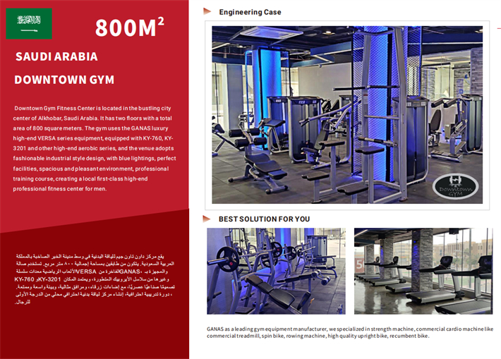 800sqm commercial gym in Saudi Arabia