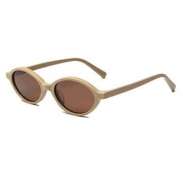 Vintage Slim Oval Solid Acetate Sunglasses ME2012