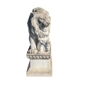 Antique Style Stone Lion Statue for Outdoor Use