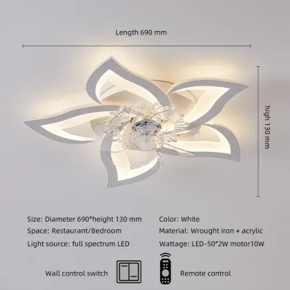 Modern Ceiling Fan with LED Light - Fandelier Ceiling Fan Light