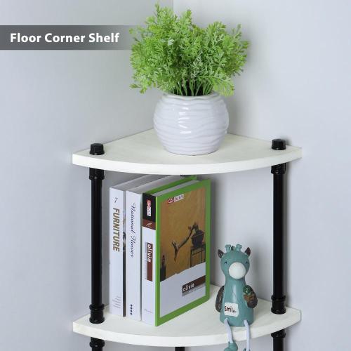 3 Tiers Industrial Wooden Corner Side Table