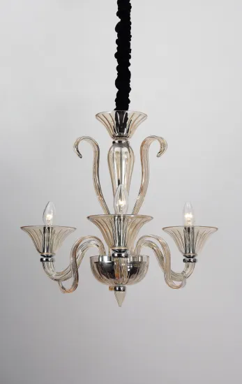 Modern Indoor Design Champagne Gold Glass Chandelier