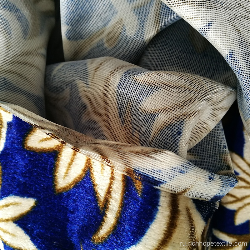 Хорошее качество полиэфирной печати стрейч африканской текстильной ткани