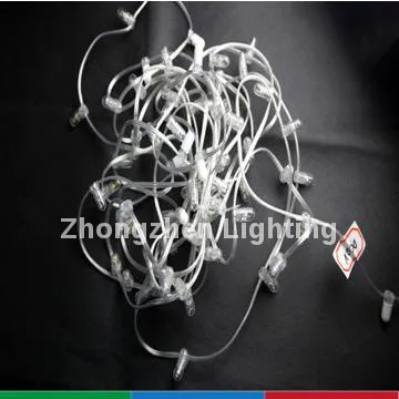 Clear wire led string light Christmas light  with decorative cap