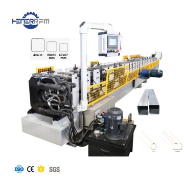 100*100 New Technology Downspout Square Pipe Roll Forming Machine with Integrated Elbow Machine
