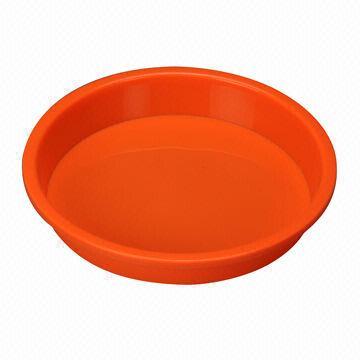 Orange oval cake mold, made of silicone