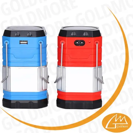 ABS material portable 5 led telescopic solar flashlight for camping with hook