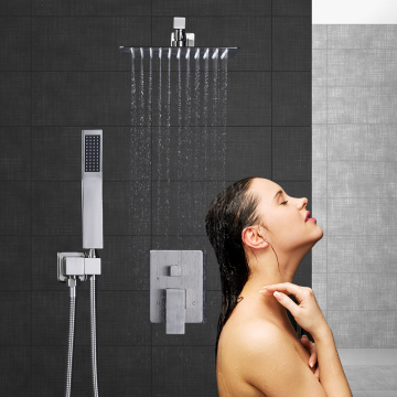 10 Inch Rainfall Shower Head and Handheld Shower Faucet Set for Sanitary Ware Suites