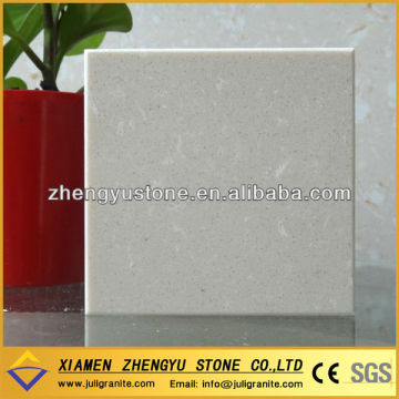 High quality artificial beige quartz stone for flooring