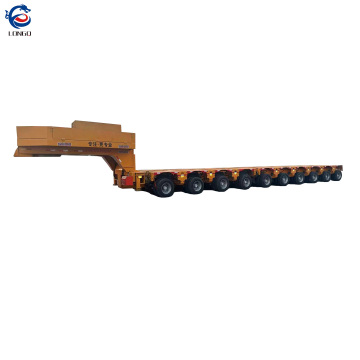 Multiaxis 100 Ton Heavy Duty Lowbed Trailer Truck - Low Chassis Loader Semi Trailer
