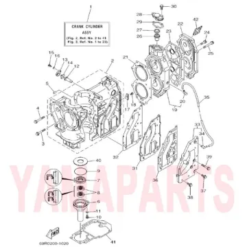 61N-11111-01-1S Head Cylinder for Yamaha Hidea Parsun Seatan 2 Stroke 25HP 30HP Outboard Motor Crankcase