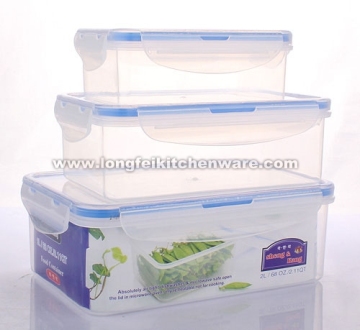 3pcs Rectangle Plastic Crisper Set