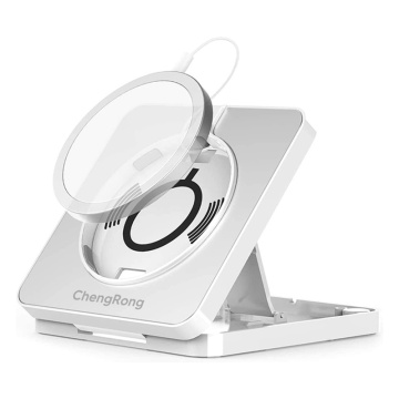 Supporto per telefono cellulare con caricabatterie wireless regolabile per scrivania