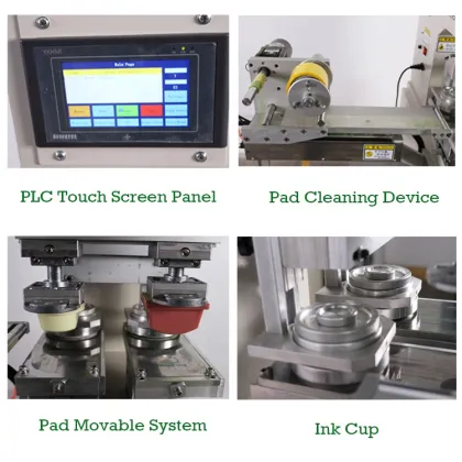 Semi-Auto TPM 2 Color Shoe Sole Small Toys Plastic Product Pad Printer