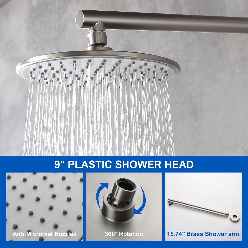 Wall Mounted Shower Set 88040bn 9 9