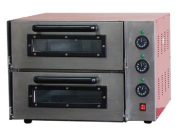 Small stainless steel electric pizza oven with two 2 layers electric commercial pizza oven