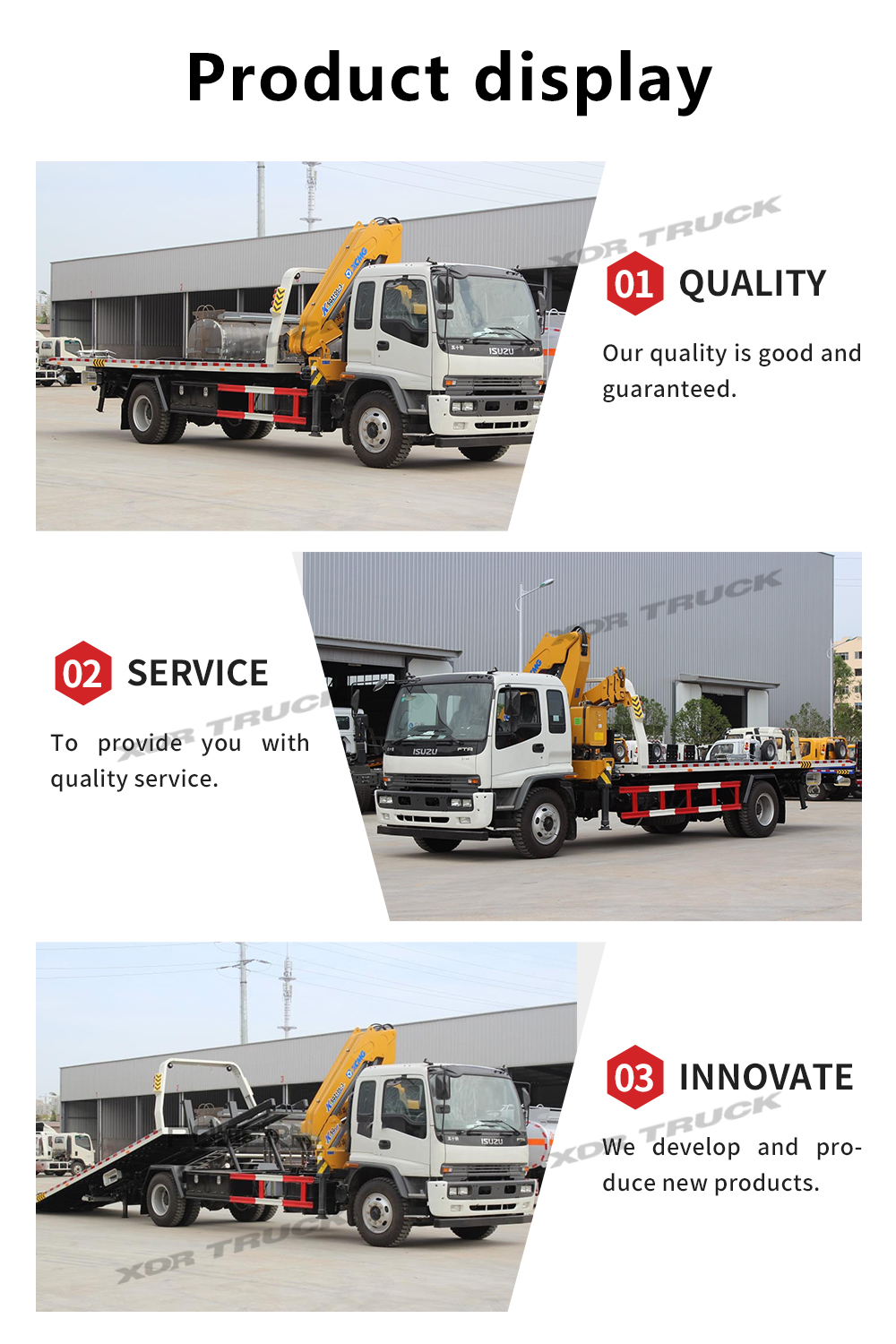 ISUZU FTR wrecker truck with crane 4