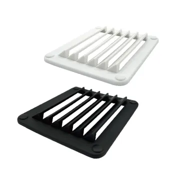 ABS Plastic White/Black 6-Slotted Louvered Flush Marine Boat Ventilator