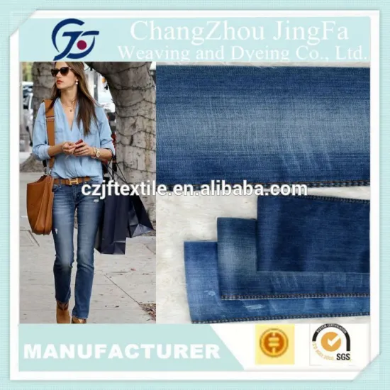 JF-V1202 polyester fashionable cotton warp and weft yarn demin fabric