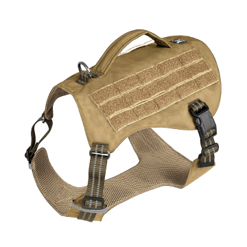 Taille XL Set de harnais de chien tactique léger: collier en polyester néoprène réglable et respirant avec laisse