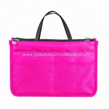 Double nylon multifunction purse organizer inserts