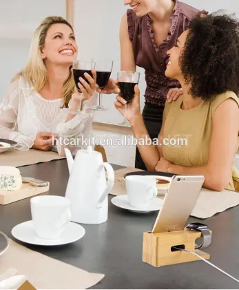 2016 Newest Stand Wood Charger Holder for Apple Watch desktop