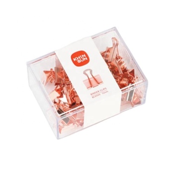 Rose Gold Metal Binder Clips for Office Desk - Deli Khinsun