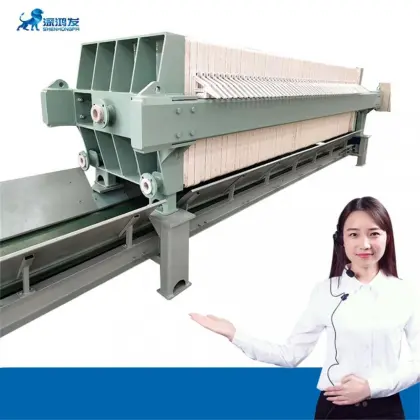 Chemical sewage treatment filter press