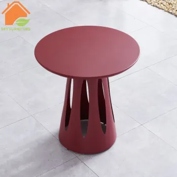 Terrace Metal Cafe Furniture: Balcony Small Side Table with Chairs Set