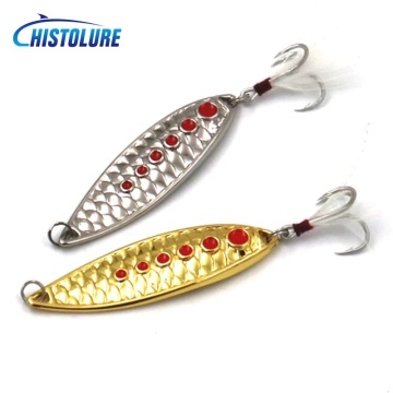 Metal Spinner Spoon Lures with Sequins and Feathers (7g-20g)