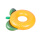 Summer PVC Beach Party orange fruit Swimming Rings