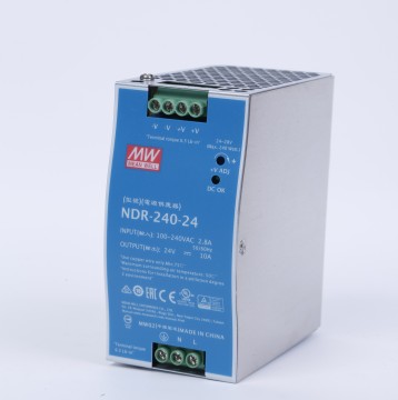 Meanwell NDR-240-24 24V 10A Suministro de energía ferroviaria DIN