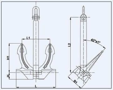 Stockless anchor