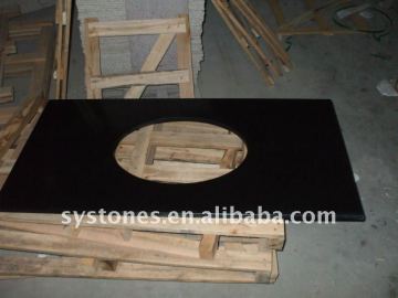 Low price black granite top countertops
