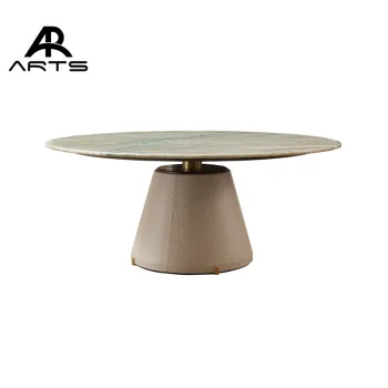 Customize Your Dining Room with New Arrival Luxury Round Marble Top Table Set