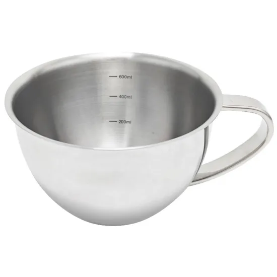 Stainless Steel 304 Measuring Mixing Bowl Set with Handle and Pour Spout