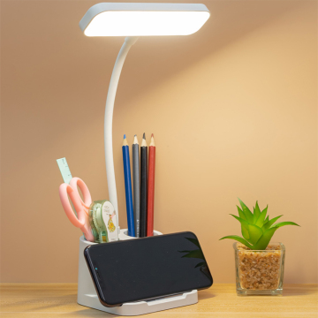 Professional Eye Protection LED Desk Lamp with Phone Stand and Pen Holder - Hot Sales Touch Study Lamp