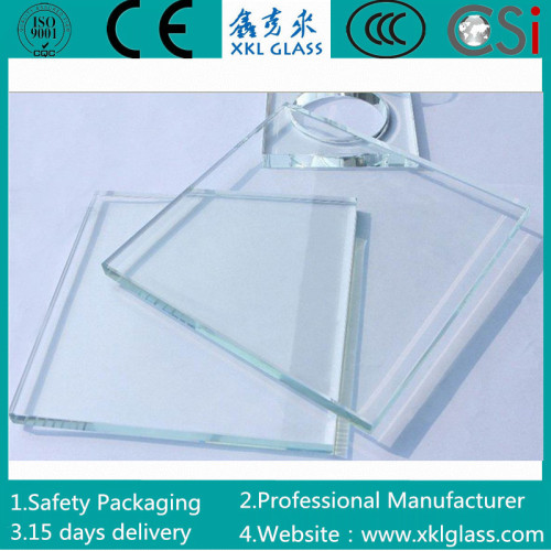 2mm-25mm Ultra Clear Float Glass with CE and ISO Certificate