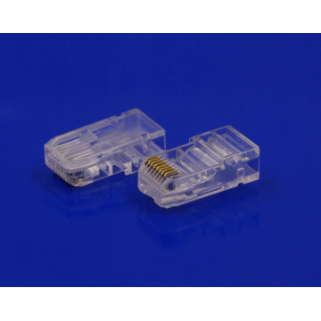 Connettore placcato oro 8P8C cat5e Testa di cristallo RJ45