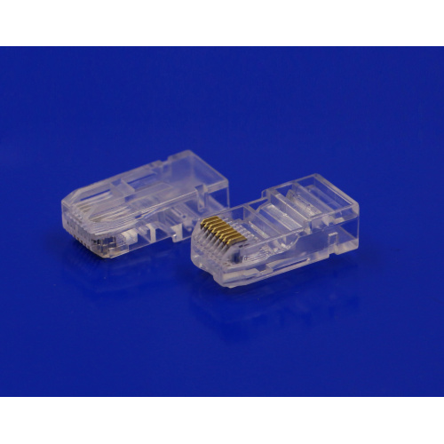 Conector cat5e 8P8C chapado en oro RJ45 Crystal Head