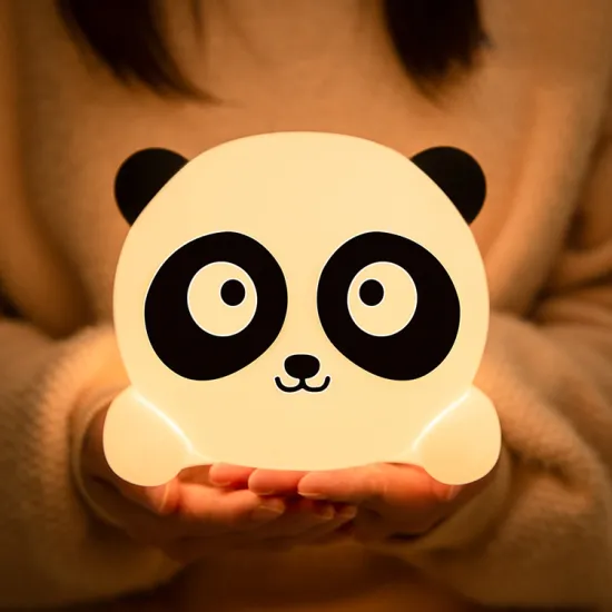 Portable Rechargeable Panda-Shaped LED Night Light - Educational Toy for Children