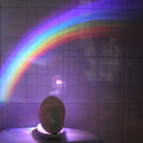 Creative LED Multi-color Rainbow Illumination Egg - Rainbow Projector Lamp for lover decoration FC90010