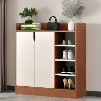 Large Capacity Multi-Layer Wooden Shoe Cabinet for Household Storage