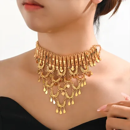 Yiyi Hot Sale 24K Gold Plated Necklace - Dubai Gold Jewelry Fashion Necklace