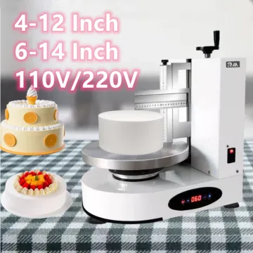 Teal 14 Inch Semi-Automatic Cake Icing Smoother Machine for Bakery Decorating