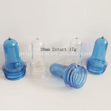 Plastic hot fill juice bottle 38mm 2start 17g pet bottle or preform