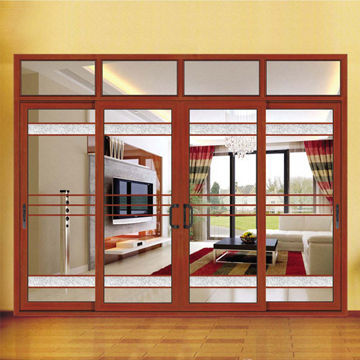 Aluminum wooden windows and doors, economical design, heat-resistant property, 2.0mm thickness